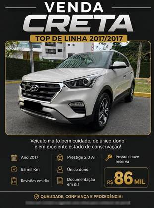 HYUNDAI CRETA 2.0 16V FLEX PRESTIGE AUTOMÁTICO HYUNDAI CRETA 2.0 16V FLEX PRESTIGE AUTOMÁTICO